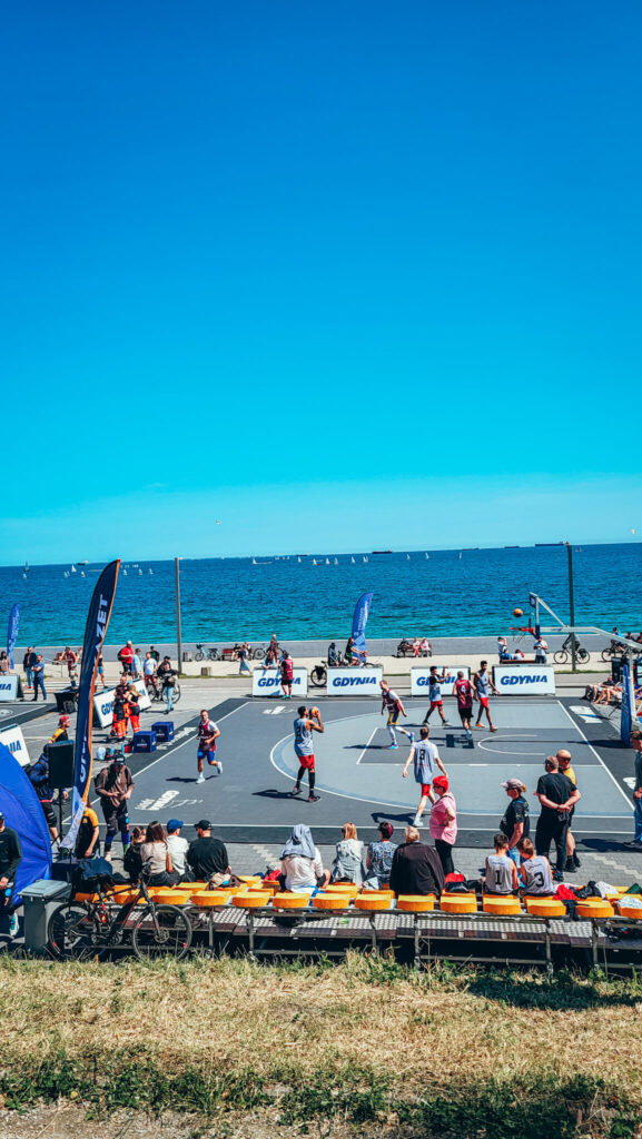 Basketball pitch and tournament at the sea in Gdynia