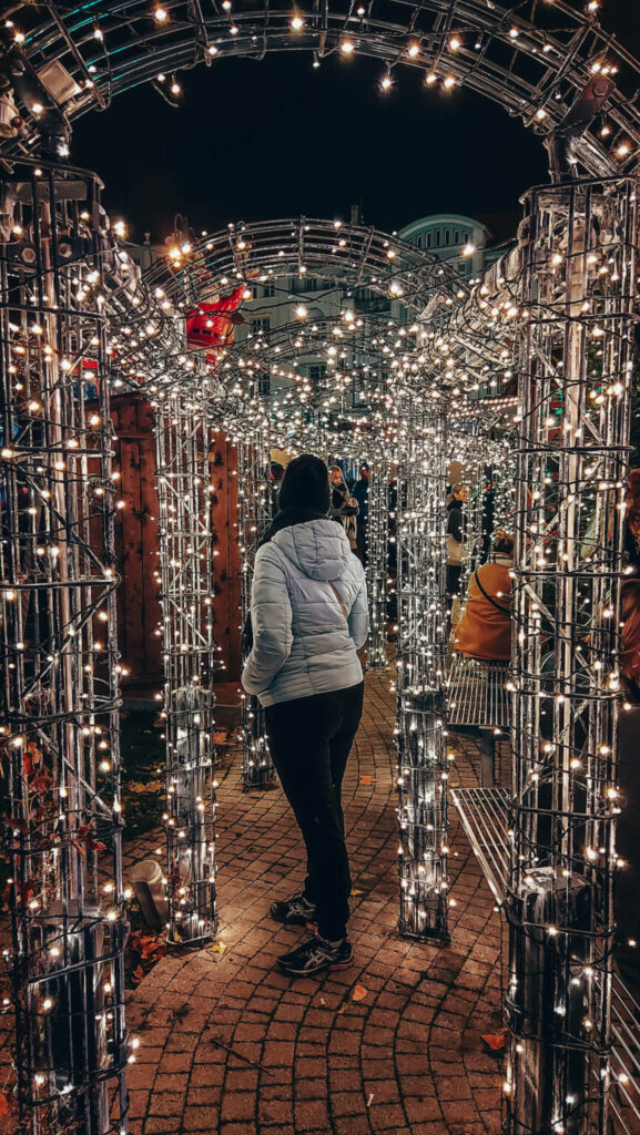 Lights during Bydgoszcz Christmas Market